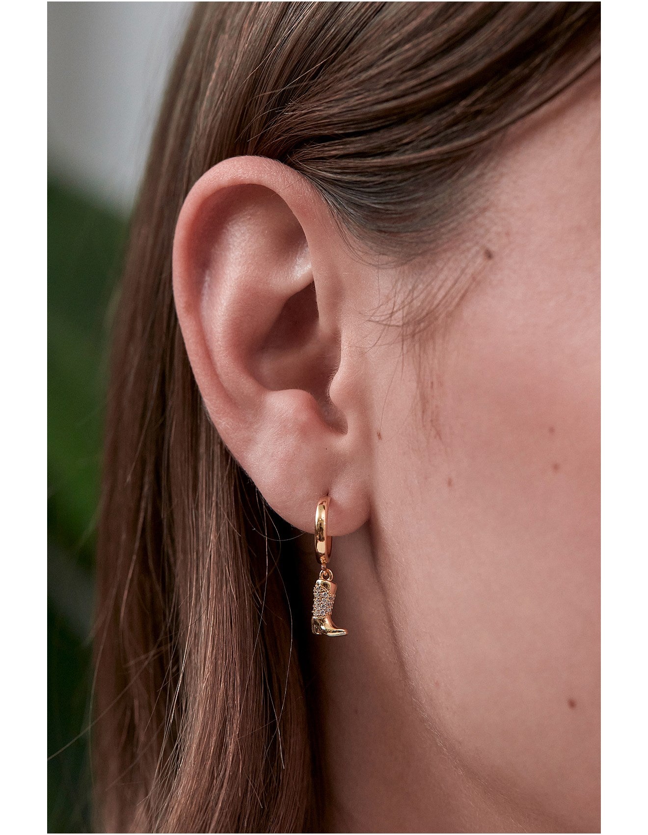 Cowboy Boot Hoop Earring
