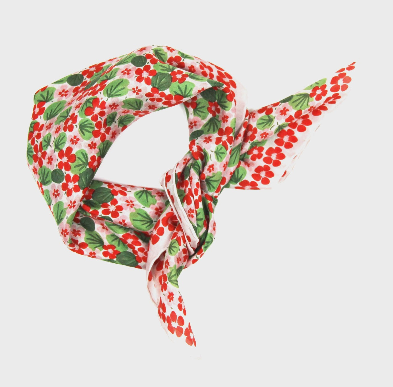 Mini Capucine Orange Silk Scarf - Presence Hamilton