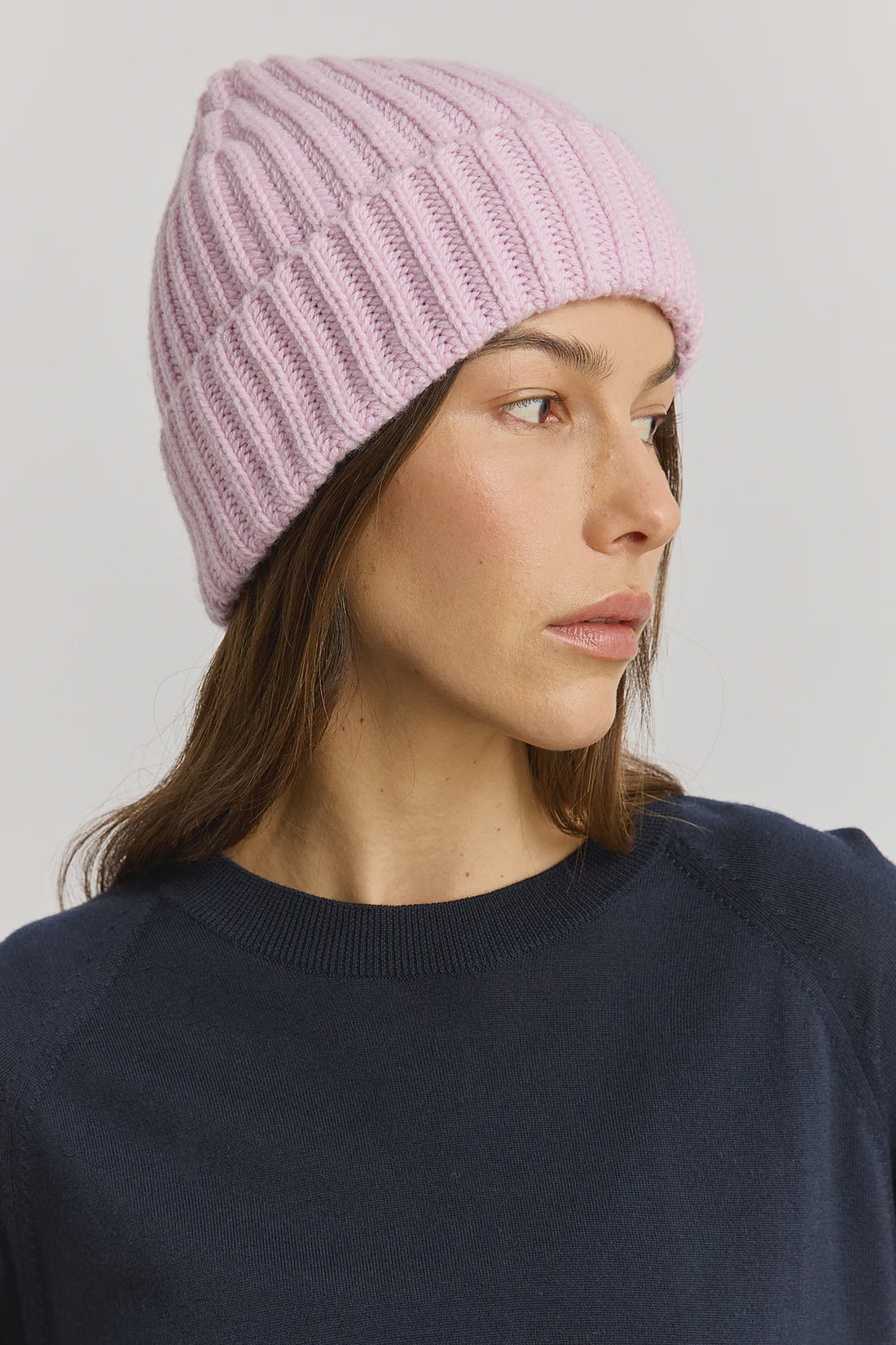Chunky Wool Beanie-Powder Pink - Presence Hamilton
