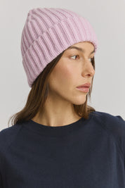 Chunky Wool Beanie-Powder Pink - Presence Hamilton
