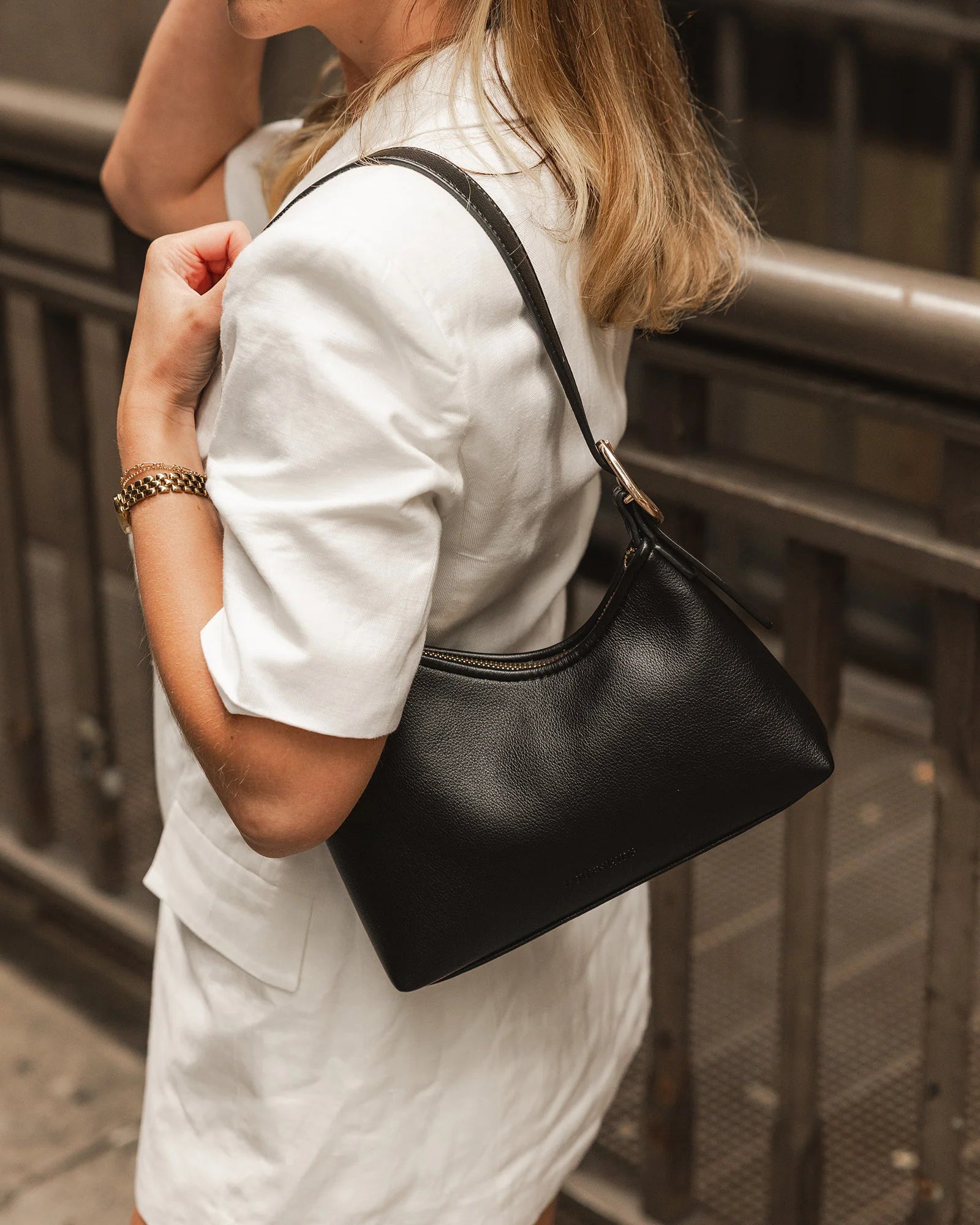 Amelia Shoulder Bag - Black - Presence Hamilton