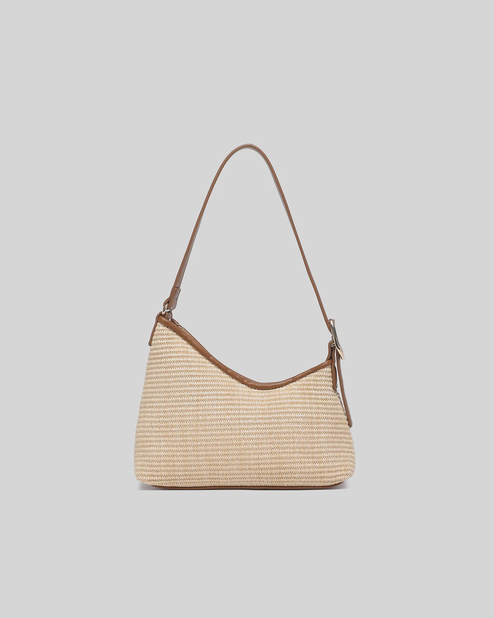 Amelia Shoulder Bag- Raffia/Tan - Presence Hamilton