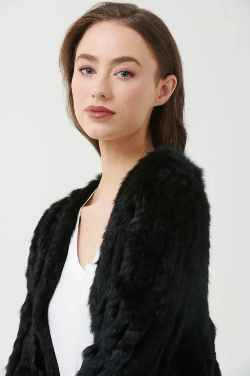 365 Days Fur Cropped Jacket - Black