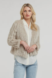 365 Days Fur Croped Jacket - Stone