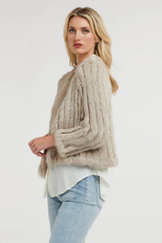 365 Days Fur Croped Jacket - Stone