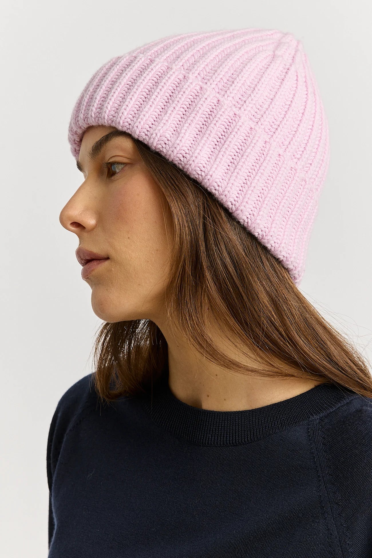 Chunky Wool Beanie-Powder Pink - Presence Hamilton