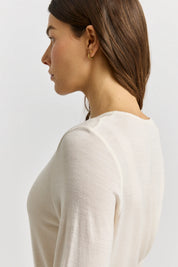 Crew Merino Tee - Warm White