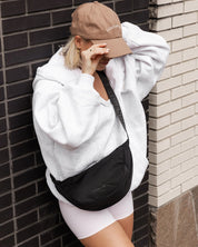 Sylvia Nylon Crossbody Bag- Black - Presence Hamilton