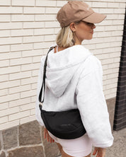 Sylvia Nylon Crossbody Bag- Black - Presence Hamilton