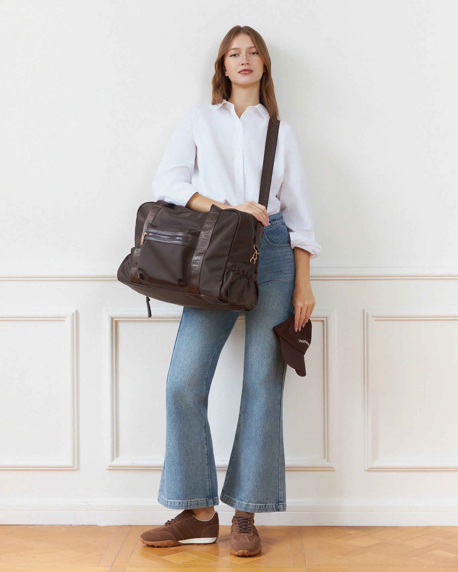 Jenn Nylon Bag- Chocolate - Presence Hamilton