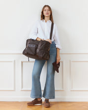 Jenn Nylon Bag- Chocolate - Presence Hamilton