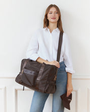 Jenn Nylon Bag- Chocolate - Presence Hamilton