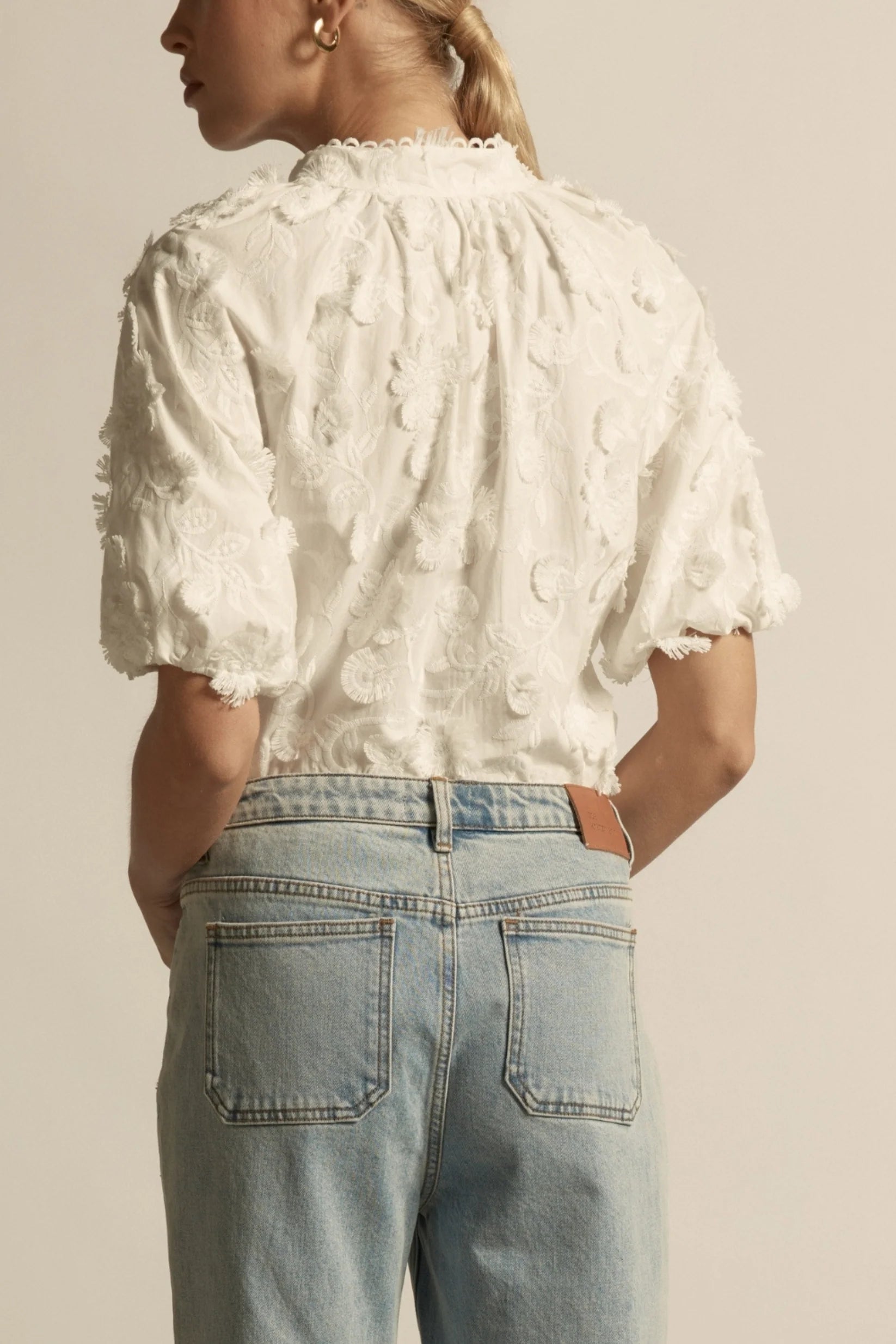Solstice Top- Porcelain Broderie