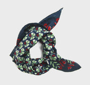 Mini Augustine Marine Silk Scarf