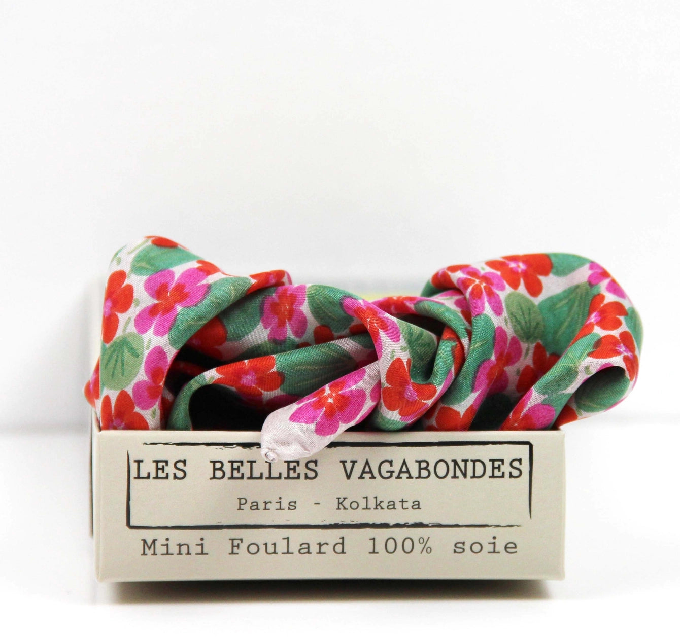 Mini Capucine Fuchsia  Silk Scarf - Presence Hamilton