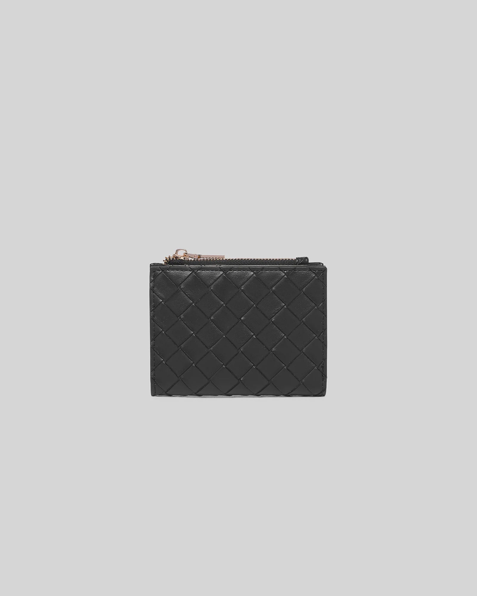 Lilly Woven Wallet- Black - Presence Hamilton