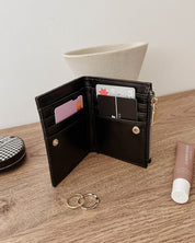 Lilly Woven Wallet- Black - Presence Hamilton