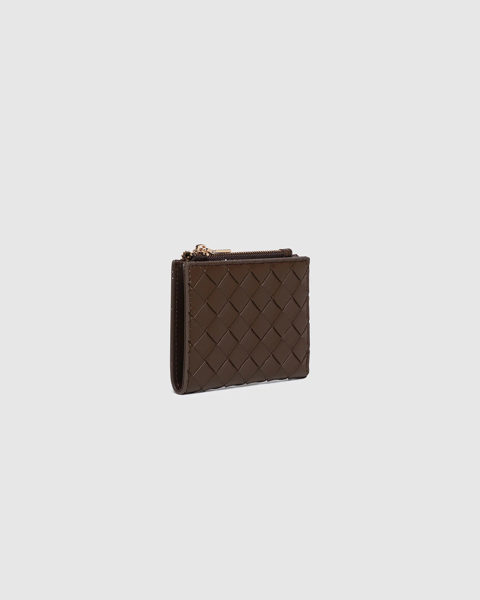 Lilly Woven Wallet- Chocolate - Presence Hamilton