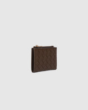 Lilly Woven Wallet- Chocolate - Presence Hamilton