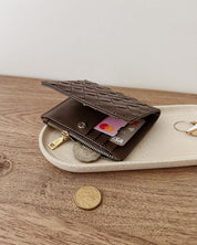 Lilly Woven Wallet- Chocolate - Presence Hamilton