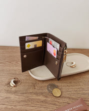 Lilly Woven Wallet- Chocolate - Presence Hamilton