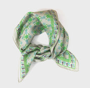 Mini Natasha Green Silk Scarf