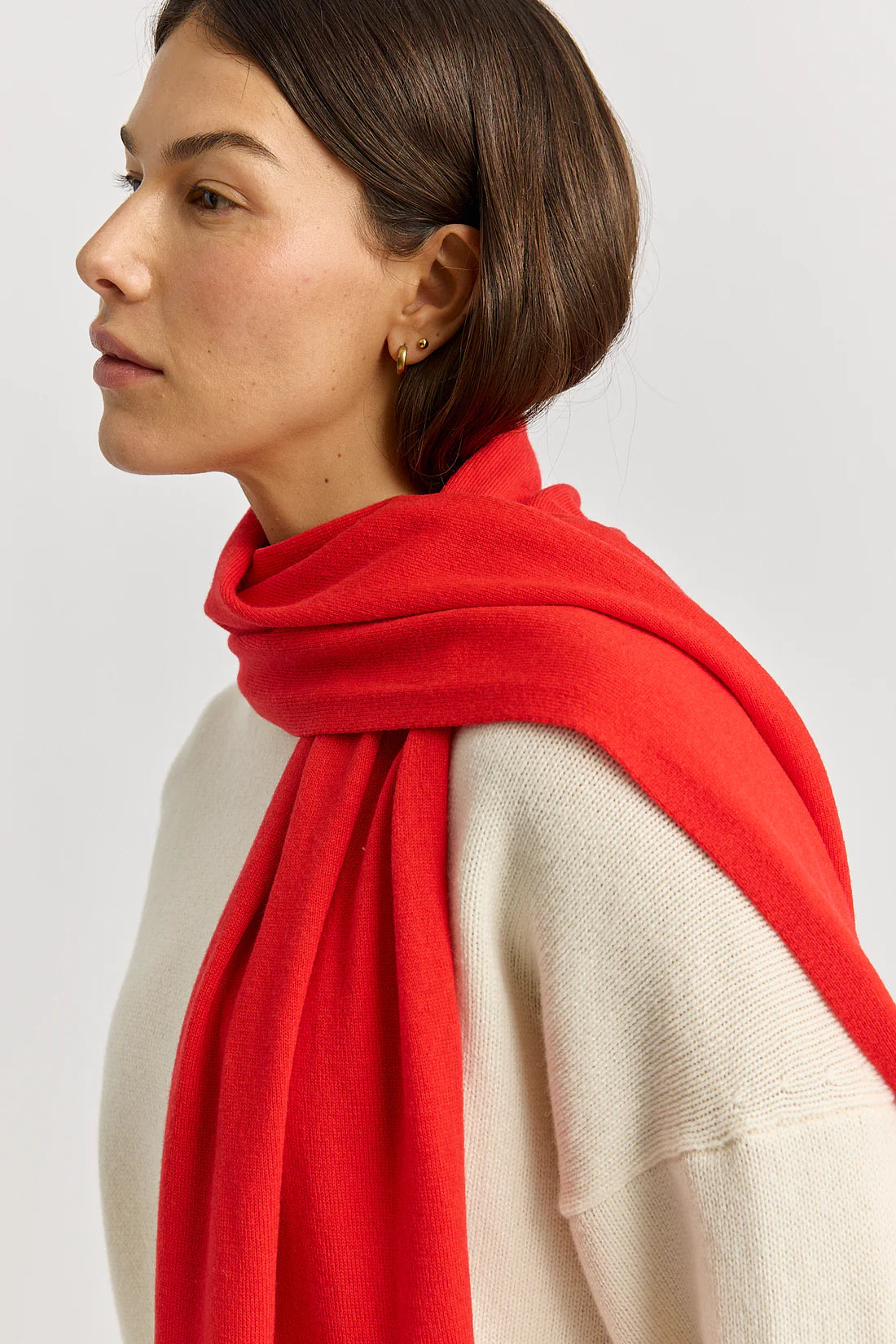 Extra Fine Merino Scarf-Poppy - Presence Hamilton