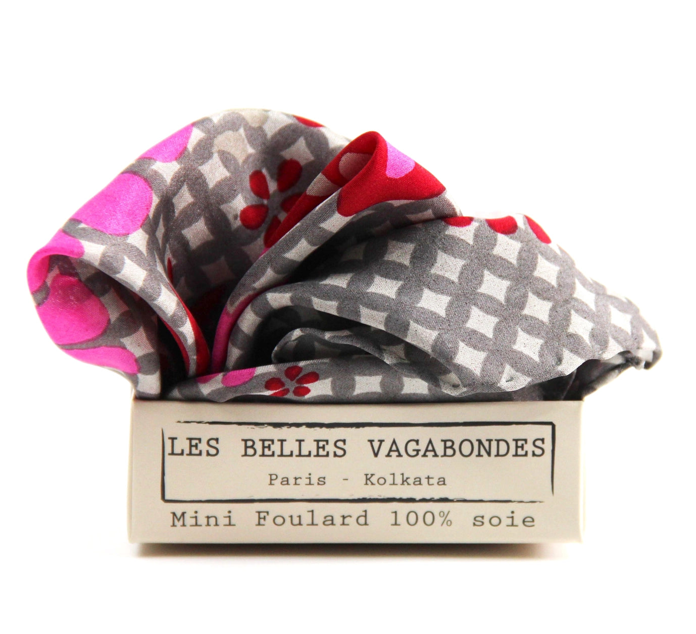 Mini Shippo Brown Silk Scarf - Presence Hamilton