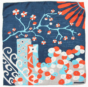 Mini Sakura Marine Silk Scarf - Presence Hamilton