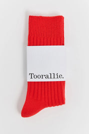 Ribbed Merino Socks- Poppy - Presence Hamilton