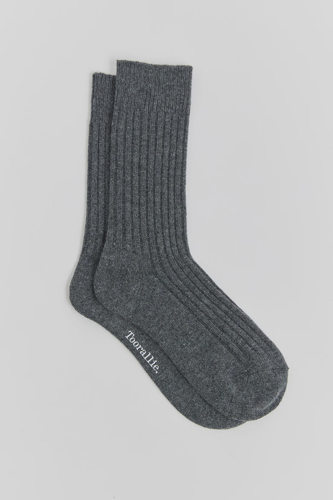 Ribbed Merino Socks-Zinc - Presence Hamilton