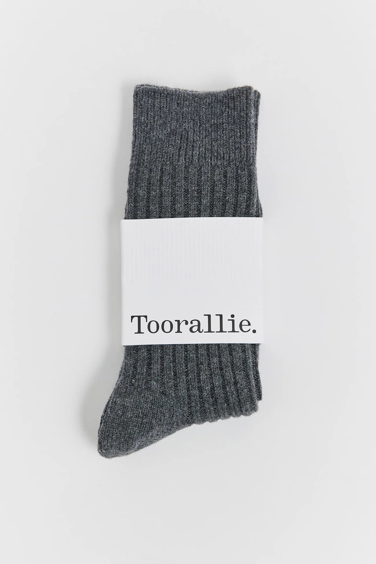 Ribbed Merino Socks-Zinc - Presence Hamilton