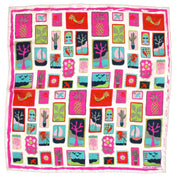 Mini Postcard Fuchsia Silk Scarf - Presence Hamilton