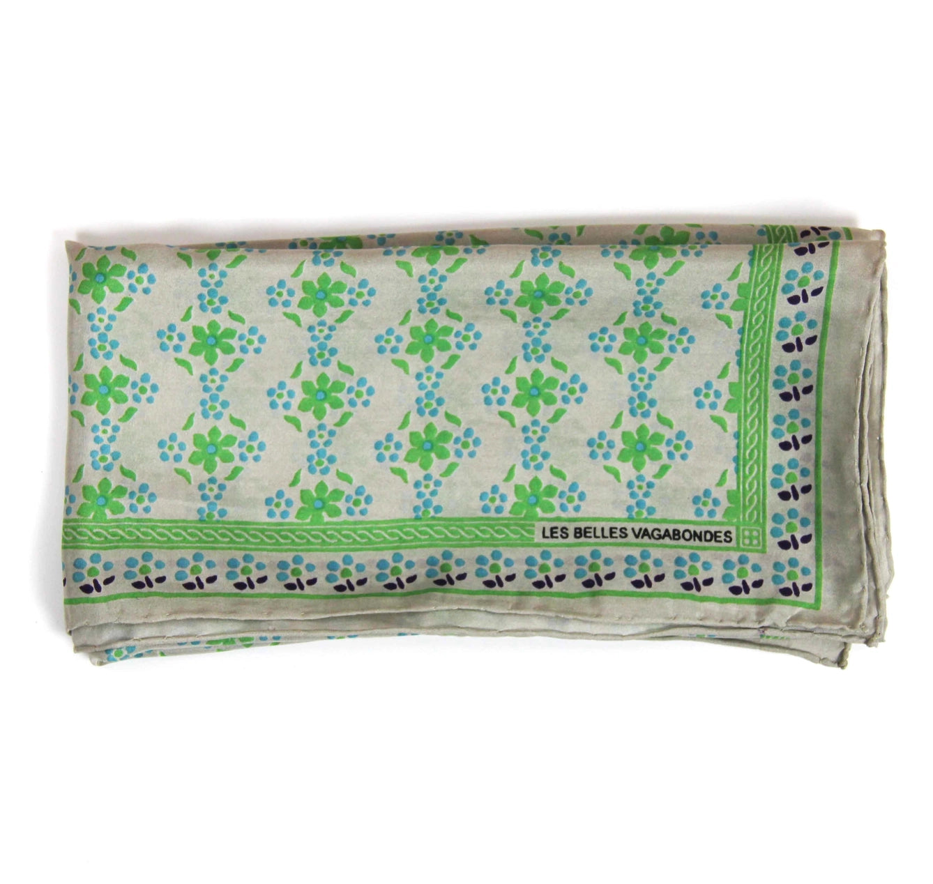 Mini Natasha Green Silk Scarf