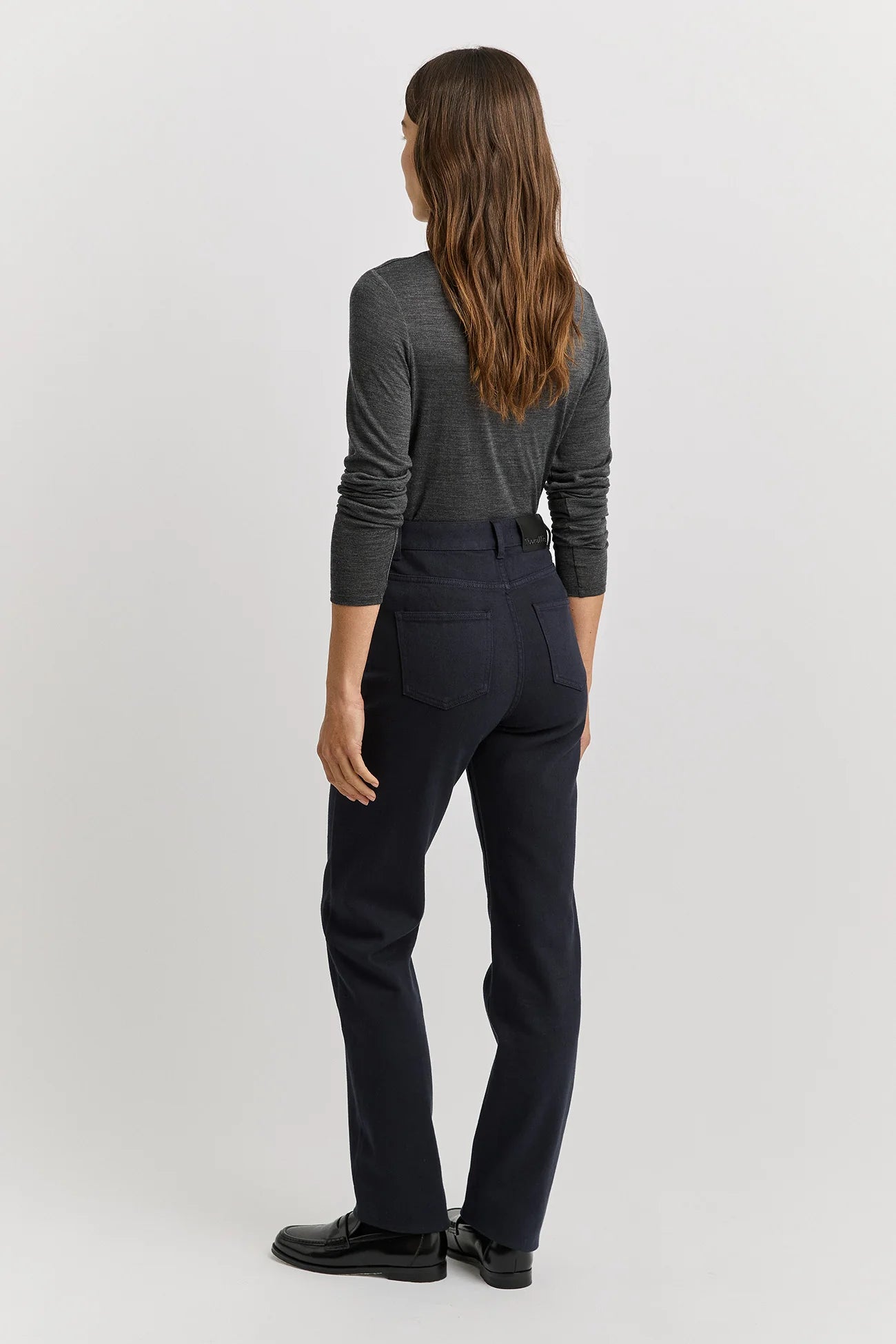 Turtle Neck Merino Tee- Charcoal - Presence Hamilton