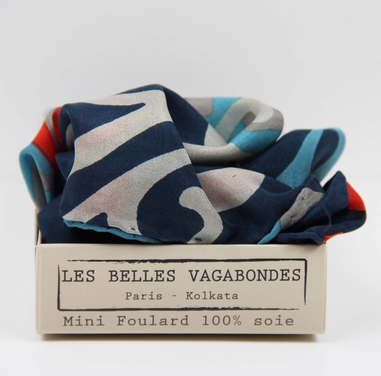 Mini Sakura Marine Silk Scarf - Presence Hamilton