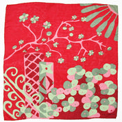 Mini Sakura Red Silk Scarf - Presence Hamilton