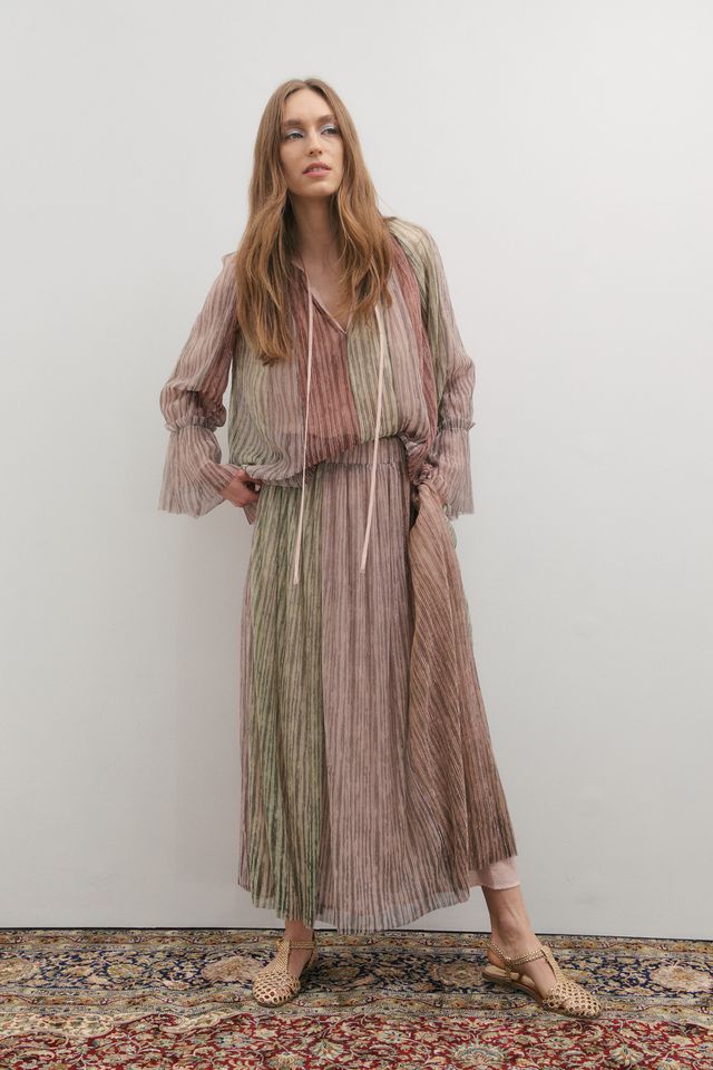 Crystalline Maxi Skirt- Shimmering Dawn Light - Presence Hamilton