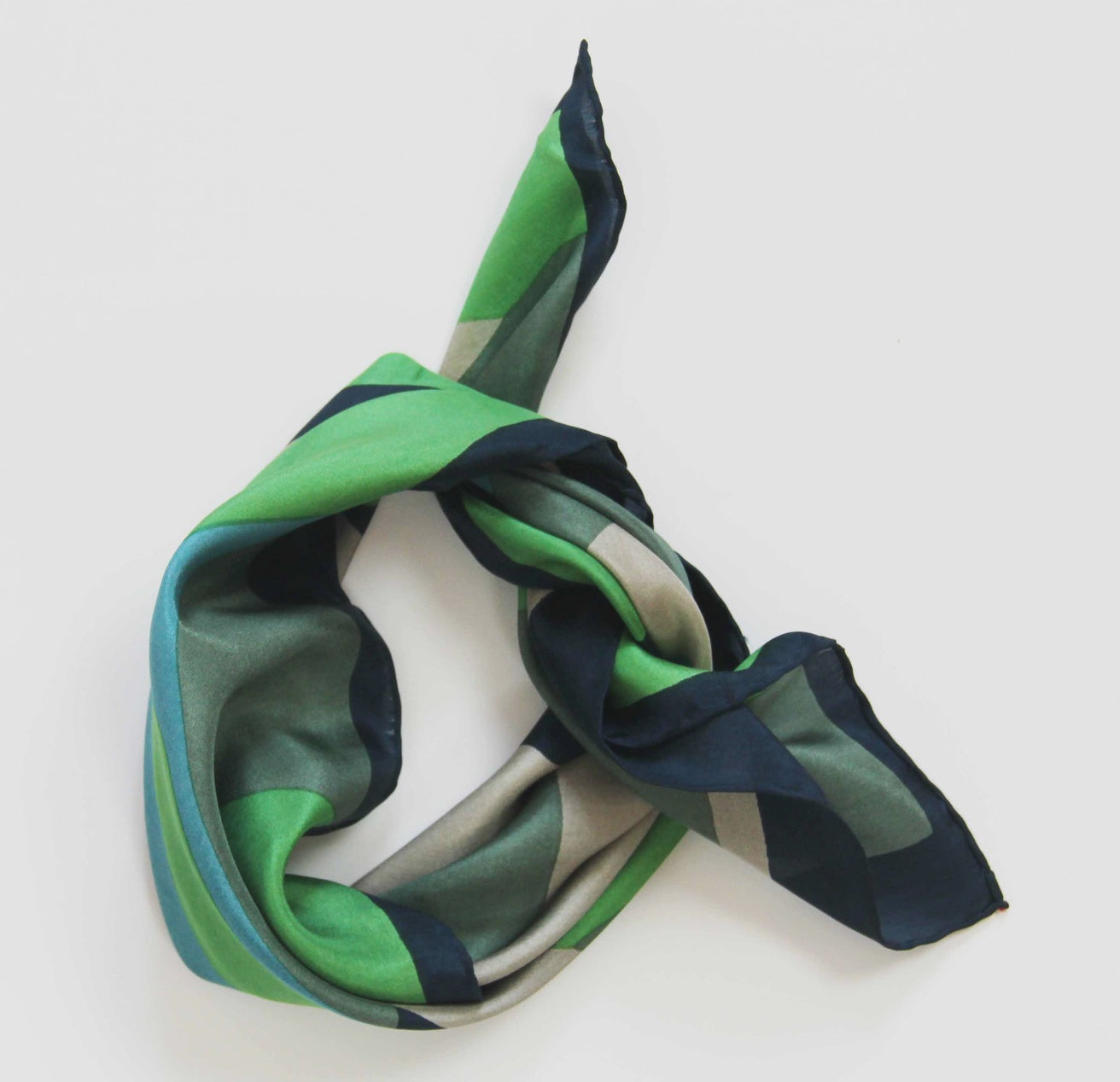 Mini Vivaro Green Silk Scarf