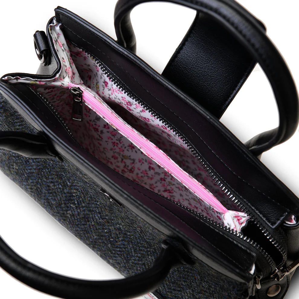 The Mini Tiree- Black & Grey Herringbone