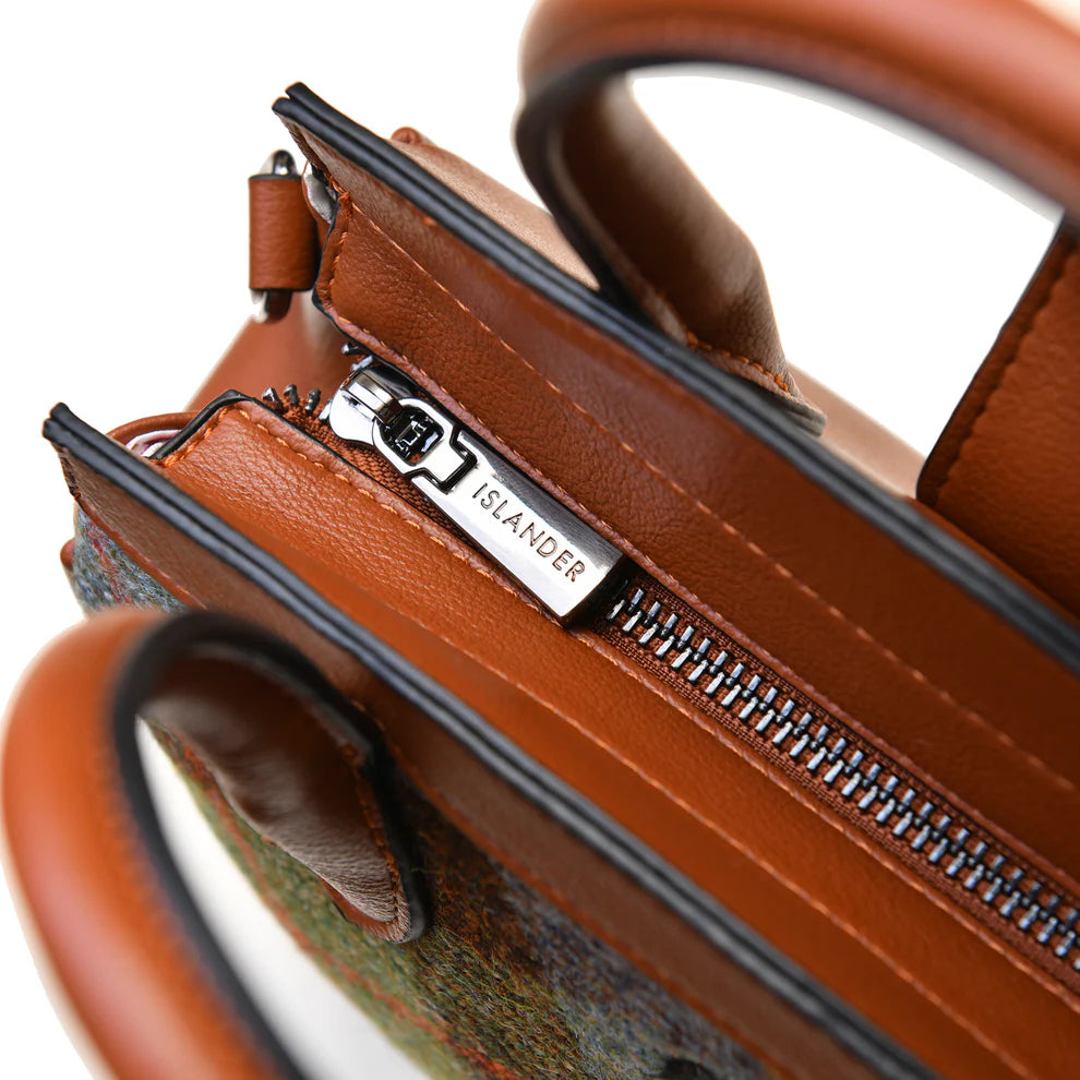 The Mini Tiree-Chestnut & Blue Tartan