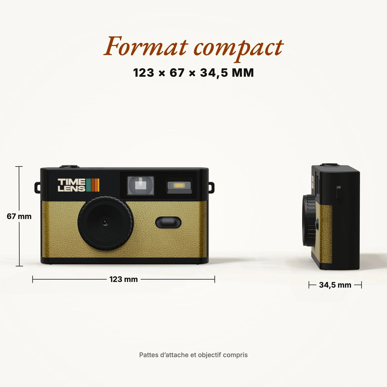 Timelens Digital Camera- Pop Edition 80's Gold
