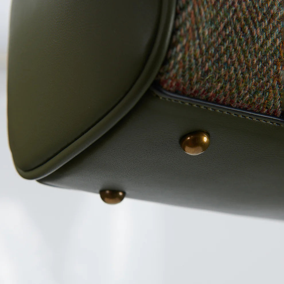 The Medium Duffel-Chestnut Herringbone