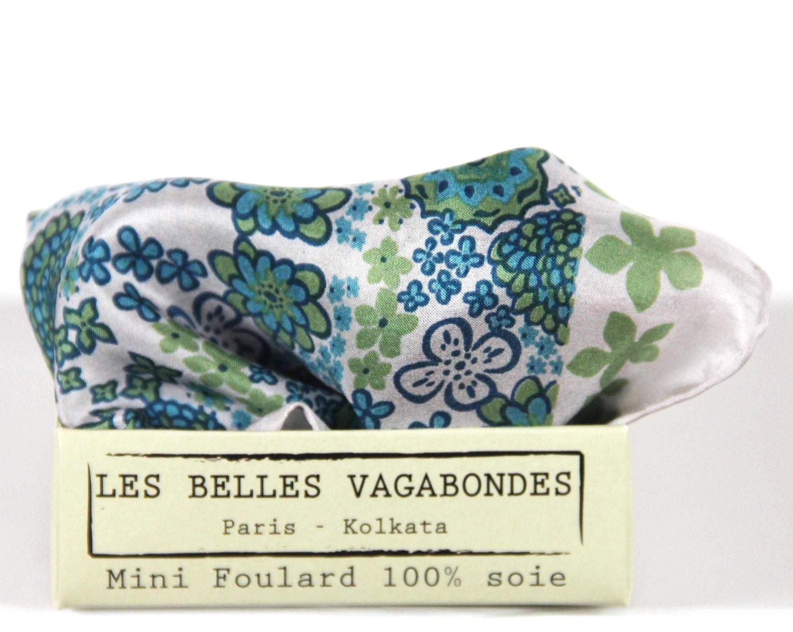 Mini Caribbean Blue Silk Scarf
