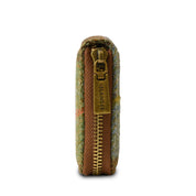 The Long Zip Purse -Chestnut Herringbone - Presence Hamilton