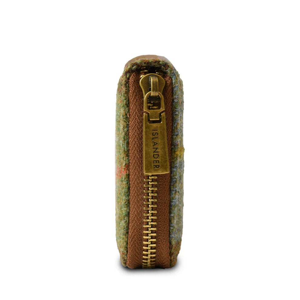 The Long Zip Purse -Chestnut Herringbone - Presence Hamilton