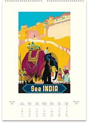 Wall Calendar - Vintage Travel - Presence Hamilton