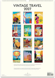 Wall Calendar - Vintage Travel - Presence Hamilton