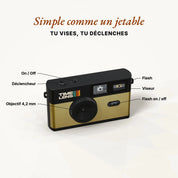 Timelens Digital Camera- Pop Edition 80's Gold