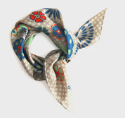 Mini Shippo Beige Silk Scarf
